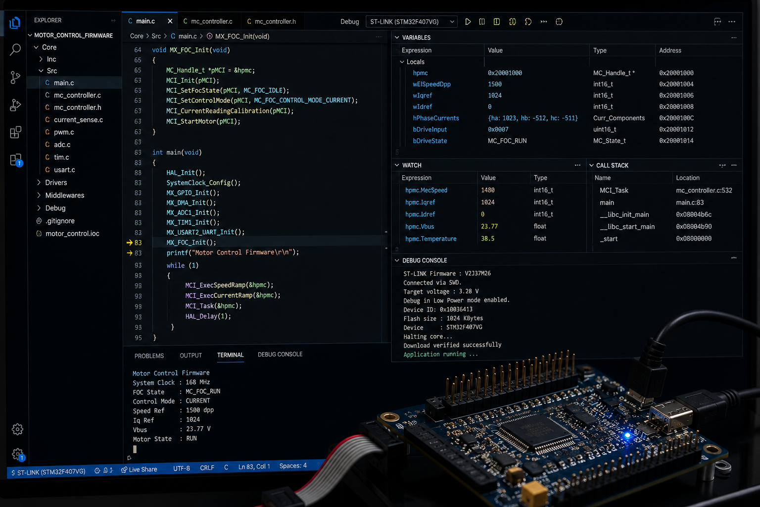 Embedded programming and firmware development workstation